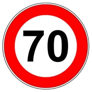 DISCO LIMITE DI VELOCITA' 70 KM/H