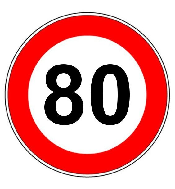 DISCO LIMITE DI VELOCITA' 80 KM/H