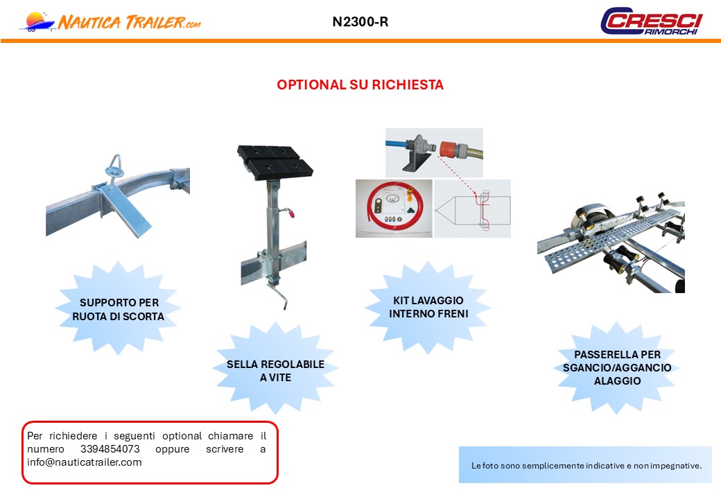 CRESCI RIMORCHIO TRASPORTO NAUTICA N2300-R - immagine 3