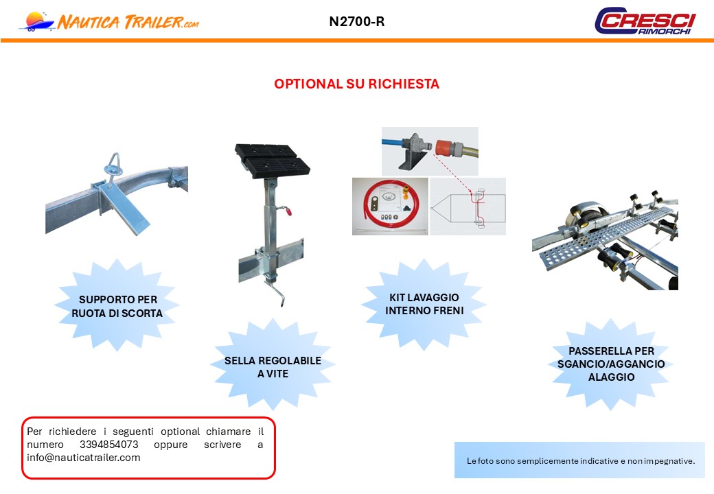 CRESCI RIMORCHIO TRASPORTO NAUTICA N2700-R - immagine 3